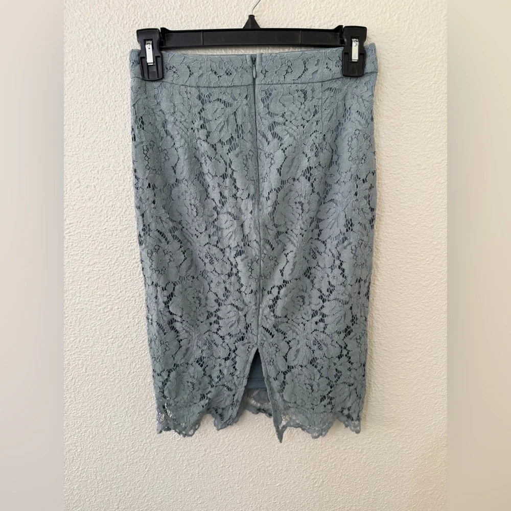Lulus Just like a Dream Mint Blue Lace Pencil Skirt XS